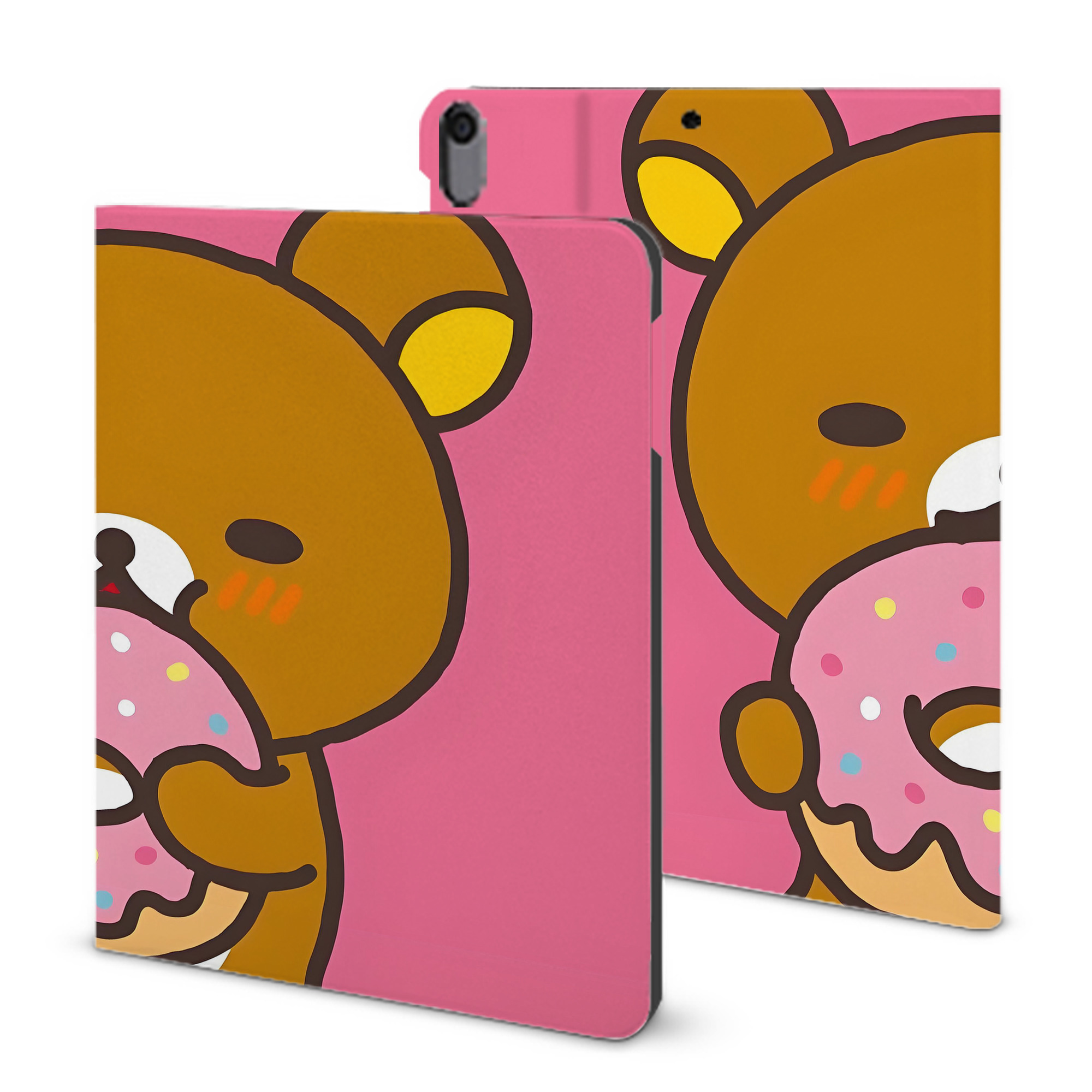 （画像用） リラックマ リラックマ キイロイトリ Rilakkuma Korilakkuma Kiiroitori IPad ケース ブック型 PUレザー TPU 耐衝撃 軽量 薄型 ペン収納なし 全面保護 IPad 各モデル対応